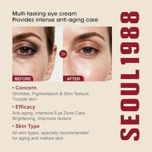 Image of Seoul 1988 Eye Cream, Retinal Liposome 4% + Fermented Bean, Wrinkle Care, Anti-Aging, Skin Elasticity, Pigmentation, brightening, Retinol, 30ml /1.01 fl.oz.