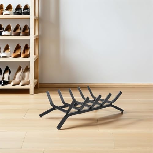 Support de bûches en métal noir au design minimaliste - 6