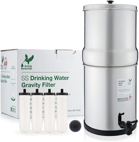 British Berkefeld Doulton W9361139 Gravity Countertop Water Filtration System 2.25 Gallons Made in UK