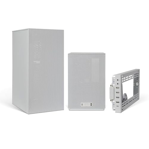 Image of SSUPD Meshroom S V2 Mini-ITX Gaming PC Case (SFF), Full Mesh Panel with PCIE 5.0 Riser Cable, Compatible ATX MB /RX9070 /5090 /280mm AIO, USB Type-C White