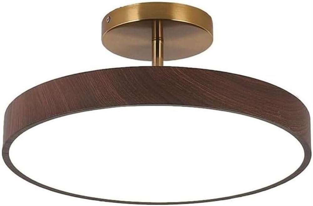 Plafonnier de couloir imitation bois pour éclairer un plafond bas