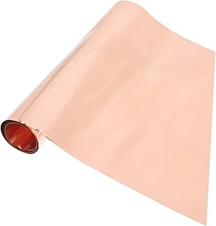 iplusmile 2 Rolls Sheet Copper Coil Metal Plate Copper Sheet Crafts Roll Copper Sheet Film for Jewelry Copper Plate Sheet Copper Sheet for Electrical 0.01mm Thickness Copper Sheet Metal T2