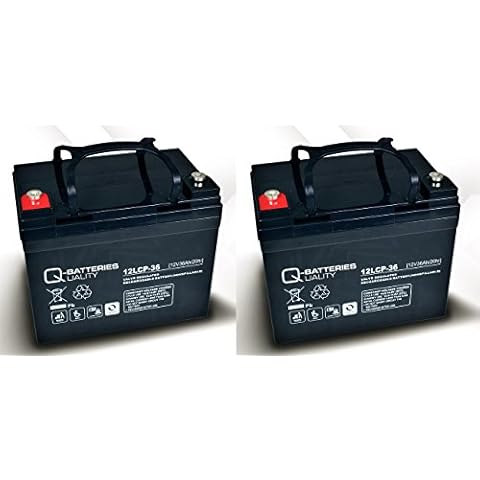 Q-Batteries 12LCP-36 / 12V - 36Ah Lead Acid Battery Cycle Type AGM - Deep Cycle VRLA/Boats/Campers/Mobility x1 Cover