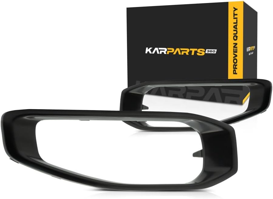 For Jeep Gladiator 2020 21 22 23 2024 Fog Light Trim Driver And Passenger Side | Pair | Front | PP Plastic | Black | Replacement For CH1038196, CH1039196 | 191275532058, 6BU59TZZAA, 191275532065, 6BU5