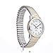 Timex Men's Easy Reader 35mm Watch – Two-Tone Case White Dial with Two-Tone Tapered Expansion Band