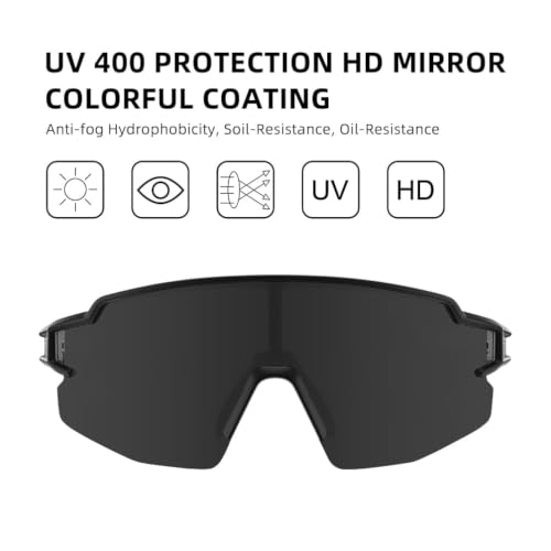 Image of ROCKBROS Polarized Sports Sunglasses Men Women - UV400 Protection Goggle with Myopia Frame for Running Cycling Driving