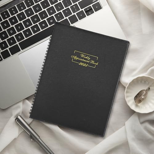 Ymumuda Daily Planner 2025 - Weekly Appointment Book Planner 2025, Daily Appointment Book with 15 Minutes Increments, 8.5" x 11", Large, JAN - DEC 2025, Ideal for School Office Work Schedule - Black - Thumbnail 7