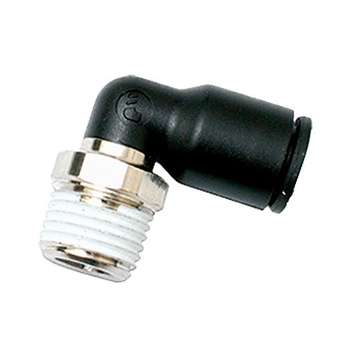 Parker W369PLP-16M-6R-pk20 Composite Push-to-Connect Fitting, Tube to Pipe, Glass Reinforced Nylon 6.6, Push-to-Connect and BSPT 90 Degree Elbow, 16 mm and 3/8" (Pack of 20)