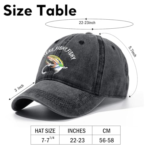 Image of Fishing Adjustable Cotton Baseball Cap, Funny Trucker Hat Gift for Men Women Grandpa Dad Fishing Lover Fisherman