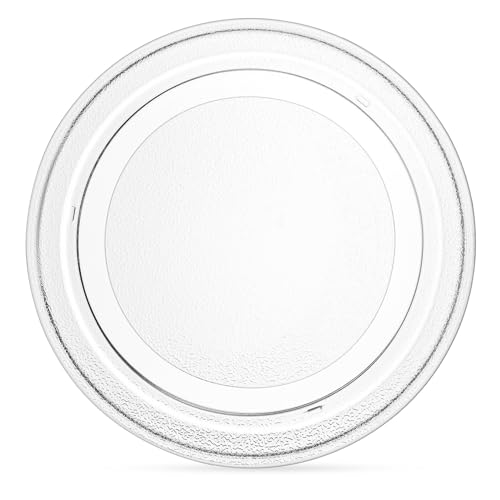 LALADEFIEE Plato Giratorio para Microondas de Cristal 255 CM Repuesto Plano Resistente Accesorio para Horno Microondas Fácil Limpieza Uso Doméstico