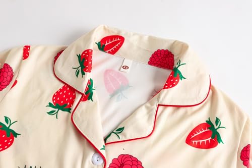 Vopmocld Girls Pajama Sets 3pcs Button Down Short Sleeve Long Pants With Shorts Sleepwear Cute Patterns Nighty For Teens2