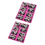 ibasenice 2 Sätze Edelstahl Knobelspiel Entwirrungsrätsel Tragbar Gehirntrainer für Jugendliche...