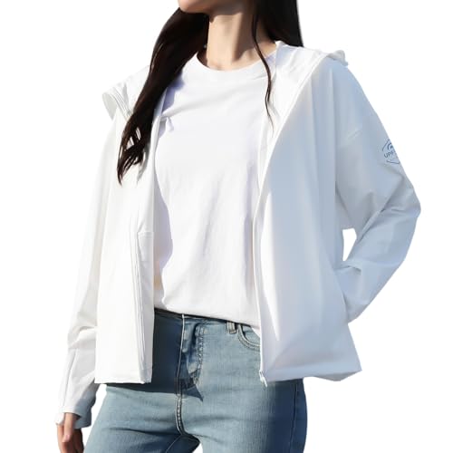 [NANJUN] bVK[h fB[X UVJbg p[J[  傫TCY  ڐG⊴ UPF50+ O΍  t H(fsy001-white-xl)