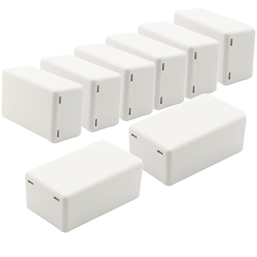 Miniatura 13 de Zulkit 5 cajas de proyecto de plástico ABS para proyectos eléctricos, caja de conexiones pequeña, color blanco, 2.4 x 1.42 x 0.98 pulgadas
