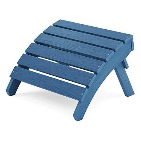 MXIMU Folding Adirondack Footstool, Navy Cover
