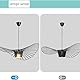 HRGKLMN Vertigo-Lampe Wohnzimmer E27 Höhenverstellbar Pendelleuchte-Retro - Pendant Light Kreatives Strohhut Hängelampe Wohnzimmer Schlafzimmer 18W Hängeleuchten Vintage (Schwarz, 120cm)