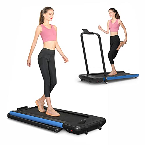 Bifanuo 2 in 1 Folding Treadmill, Smart Walking Running Machine with Bluetooth Audio Speakers, Installation-Free,Under Desk Treadmill for Home/Office Gym Cardio Fitness(Blue) Bifanuo 2 in 1 Folding Treadmill, Smart Walking Running Machine with Bluetooth Audio Speakers, Installation-Free,Under Desk Treadmill for Home/Office Gym Cardio Fitness(Blue)