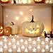 FESTGLOX 50Pcs Mini Resin Ghosts, Small Ghost Figurines, Tiny Halloween Miniatures for Spooky Tiered Tray Decor, Vase Filler, Home Tabletop Shelf Centerpieces, Party Favors Gift