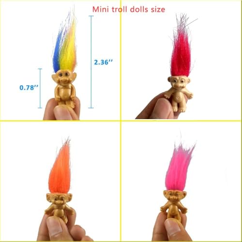 30 mini muñecos Troll luminosos vintage 2.36 pulg miniatura 4