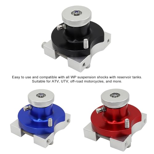 Image of Motorcycle Nitrogen Charging Tool, Nitrogen Inflation Kit Compatible with WP Suspension Shock Absorber with Liquid Reservoir for ATV UTV Off Road Bike (Blue)