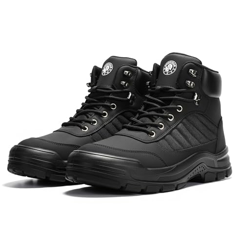 ANGRYRAM Steel Toe Boots for Men Women Slip Resistant Puncture Proof Work Boots for Men Lightweight Comfortable Steel Toe Work Shoes