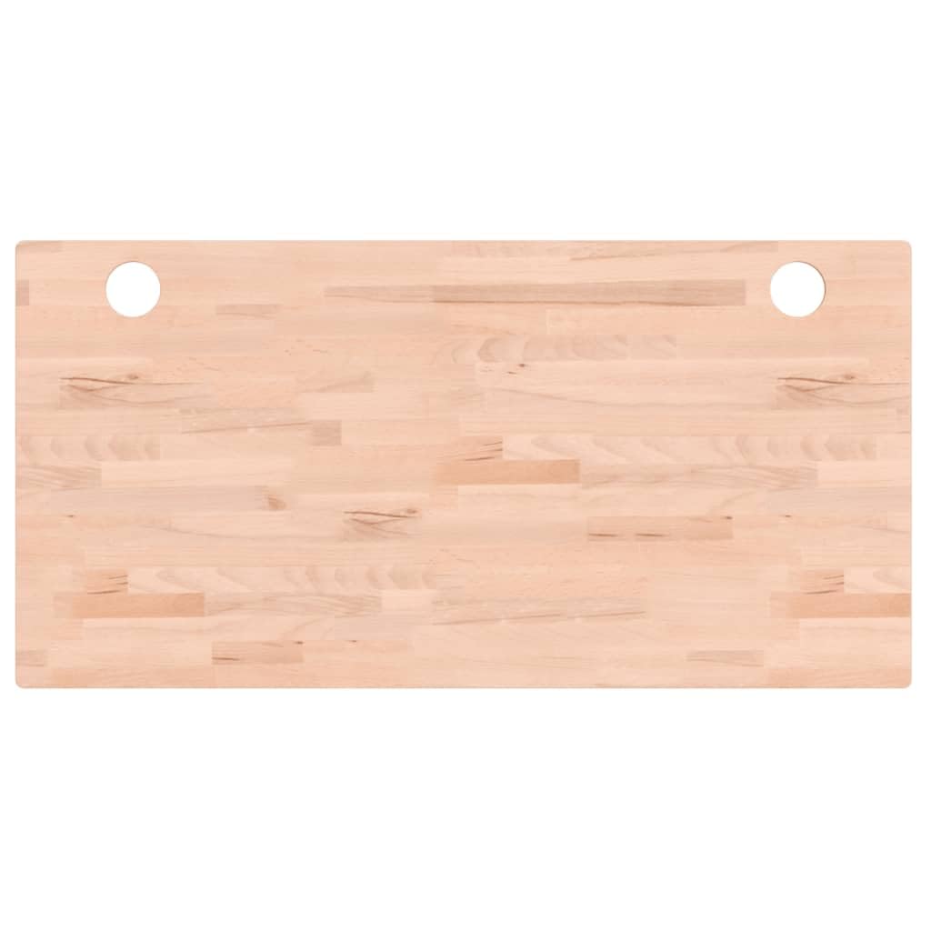 vidaXL Blat do biurka, 100x50x2,5 cm, lite drewno bukowe