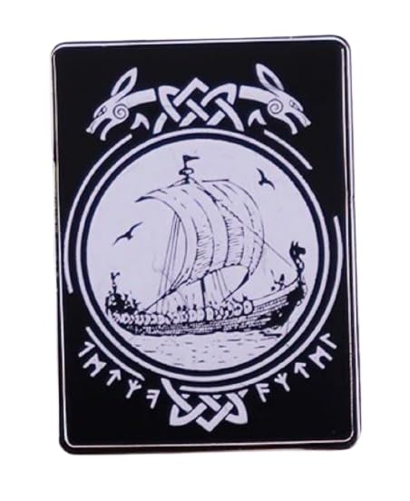 Boussole Vegvisir pin's émail viking avec runes celtiques et dieu Odin