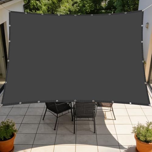 Toile ombrage imperméable rectangulaire 1.6x3.4 auvent extérieur jardin balcon gris