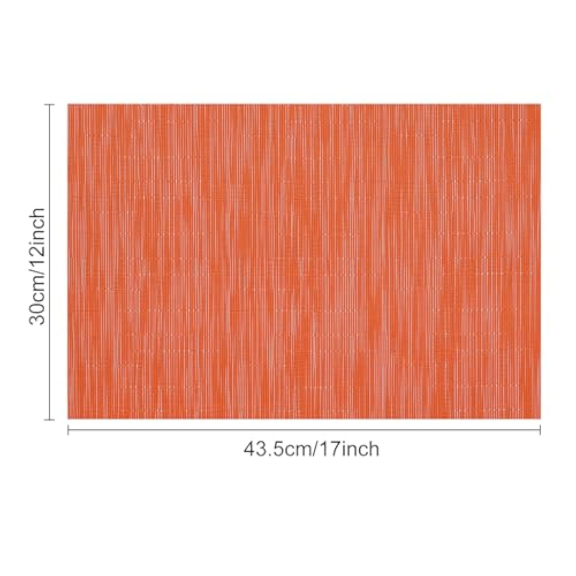 Set of 4 Orange Placemats for Dining Table