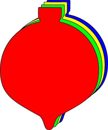 3” Ornament Assorted Color Creative Cut-Outs, 31 Cut-Outs in a Pack for Winter, Christmas, Crafts, Decorations, Kids’ School Craft Projects