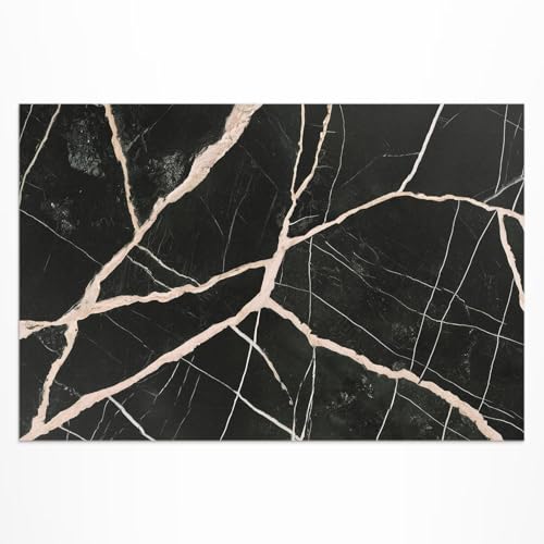 Tapis extérieur marbre foncé résistant décoloration PVC