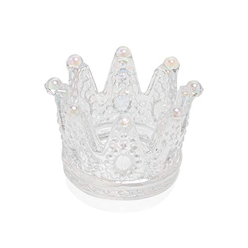 LXIANGN Colorful Dappen Dish Glass Crown Candle Holder Mini Nail Art Dappen Dish 2 In 1 Crystal Dipping Bowls for Nails (Colorful)