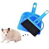Mini Dustpan and Broom Set,Cage Cleaner for Reptile, Hedgehog, Hamsters,Degus,Chinchilla,Guinea Pig,Rabbits and Other Small Animals,Cleaning Tool Set for Animal Waste (1 Pack)