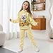 YECARYPOD Brown Cow Print Boys Girls Hoodie and Sweatpant Set for Kids 2 Piece Outfits Pants Set Active Sweatsuit Fashion Tracksuit Long Sleeve Pullover Sweatshirt Jogger Pants
