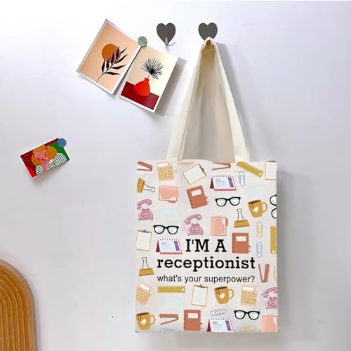 Bolso Tote para recepcionista con mensaje divertido miniatura 5