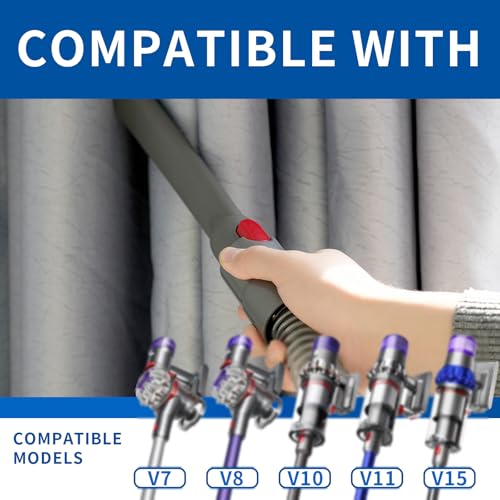 Image of Attachment Kit - Extension Hose and Crevice Tool Compatible with Dyson V15 V11 V10 V7 V8 Absolute Animal Motorhead Trigger Model