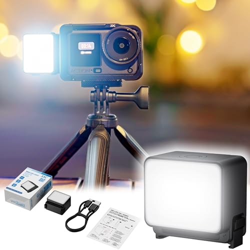 Image of JJC Action 6 LED Light Magnetic Auxiliary Fill Light for DJI Osmo Nano & Action 6 Accessories, Rechargeable IPX5 Waterproof Mini Video Light, Action6 Accessories for Selfie Vlog Recording Lightweight