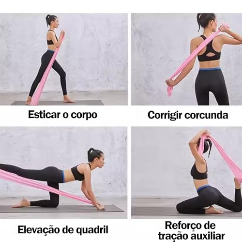 Kit 5 Faixa Elastica para Exercicio de Musculacao, Mini Therabands Elastico para Exercicio Yoga Pila