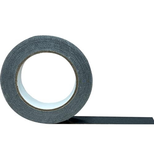 WELSTIK Dünnes Gaffelband 25MM * 30,2M Gaffaband Mattes Stoffband, Schwarz