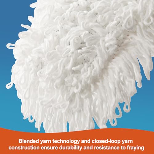 Image of CLEANHOME 36 inch Commercial Dust Mops for Tile Hardwood Floor Cleaning, Red | 59 inch Long Handle, Heavy Duty Floor Duster Mop, Hotel Gym Household Cleaning Supplies