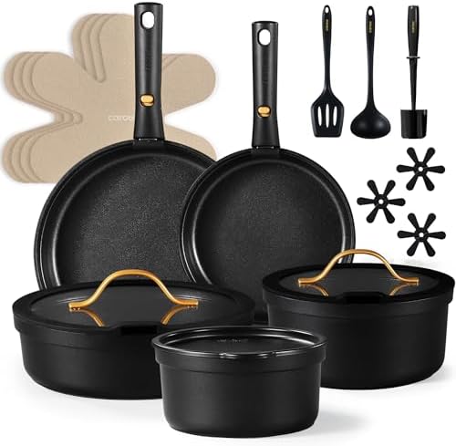 CAROTE 20pcs Pots and Pans Set Non Stick, Nonstick Cookware Set, ...