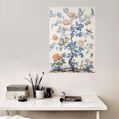 Toile murale pour illuminer un bureau sombre avec des fleurs - 2