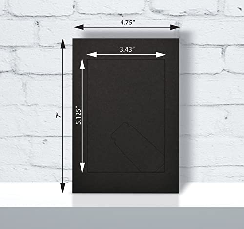 Better Office Products Paper Picture Frames For 4 X 6 Inch Inserts, 50 Pack, Heavy Cardstock Photo Frame With Easel, Standing Paper Frames (Black) #TOP2