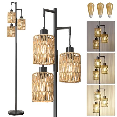 Oneach 68" Floor Lamps for Living Room, Stepless Dimmable Boho