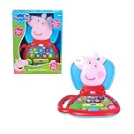 Peppa Pig My First Laptop | Interactive Learning Toy for Toddlers with Lights Sounds & Music | Includes Peppa Theme Tune | 14 Fun Activities & Moving Ears Feature | Educational Preschool Toy | Age 6M+