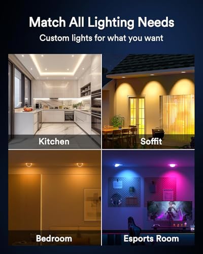 Image of Lumary 4 Inch Smart Gimbal Recessed Lighting with RGB Night Light 4 Pack