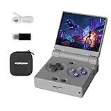 Miyoo mini Flip フリップ式オープンソース携帯ゲーム機ハンドヘルドゲーム機ミニレトロゲーム機、2.8インチIPS OCAフルラミネーションHD MIPIスクリーン、内蔵複数のエミュレータ、64GB TFカード、2500mAhバッテリー、メニューは日本語、英語、ポルトガル語、韓国語、中国語などをサポート、オンラインでの二人対戦ゲームをサポート (灰色)