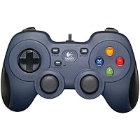 Logitech F310 Wired Gamepad, Controller Console Like Layout, PS 2, 4 Switch D-Pad, Xbox One, Mac, Windows, 1.8-Meter Cord, PC - Grey/Blue