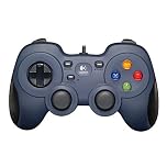 Logitech F310 Wired Gamepad, Controller Console Like Layout, PS 2, 4 Switch D-Pad, Xbox One, Mac, Windows, 1.8-Meter Cord, PC - Grey/Blue
