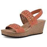 WHITE MOUNTAIN Damen Vorbehandlung Keilsandale, Aperol Spritz/Suede, 40 EU